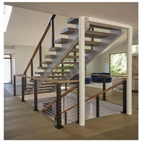 18-ft x 2in x 42-in Résistance à la corrosion Balustres Clôture de sécurité Métal SS304 Noir mat Garde Horizontal Rail pour Patios Lofts