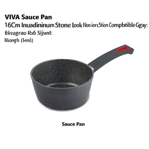 Cacerola de Aluminio Antiadherente (16cm) 1 Asa VIVÀ Gris y Rojo 2251 - Product Image 2