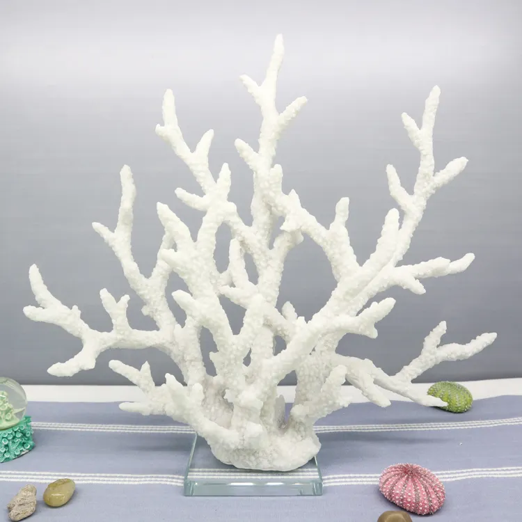Искусственное украшение, рыба, белая коралловая скала для украшения