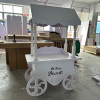 Chariot à bonbons ZKAI pour mariage, en acrylique blanc, présentoir à gâteaux et desserts, décoration de fête, chariots à bonbons