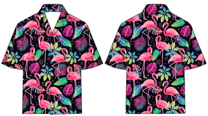 Shorts personalizzati manica camicia <span class=keywords><strong>da</strong></span> spiaggia Vintage fiori Button giù camicie <span class=keywords><strong>mare</strong></span> cocco bellezza hawaiane camicie per gli uomini - Product Image 3