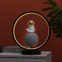 Lampe de Nuit USB LED en Résine, Statue d'Astronaute, Décoration Moderne pour Chambre d'Enfant, Yoga, Méditation et Maison
