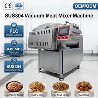 Máquina Mezcladora de Carne al Vacío con Control Digital Inteligente |   Mezcladora de Carne Eléctrica SUS304 para Salchichas, Jamón y Fábricas de Procesamiento de Carne