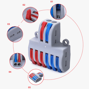 Connecteur de lampe à tube et kit d'amélioration domestique SPL-62 42 bornes rapides deux entrées six sorties pour bricolage - Product Image 2