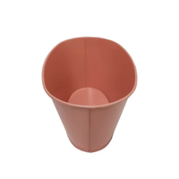Seau en métal Baignoire ovale Pot de fleur enduit de poudre Peinture pour enfants Kit de plantes et de fleurs Pot de jardinage