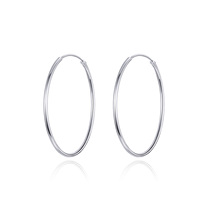Boucles d'oreilles en argent sterling 925 avec grand cercle-Bijoux en gros plaqués or 14 carats personnalisés pour femmes, cadeau Boho Chic