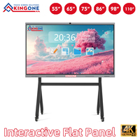 Tableau interactif intelligent 4K LCD 65, 75, 86, 98 pouces, multi-touch 40 points, pour l'enseignement en classe scolaire - Fabrication chinoise ODM