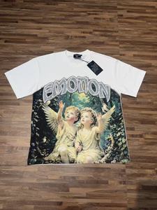 <b>Top</b> Quality Men's New T-Shirt Streetwear Graphic Mixed Emotion Heavyweight Sports Short Sleeve Casual Oversized T-shirts for Men - Product Image 2