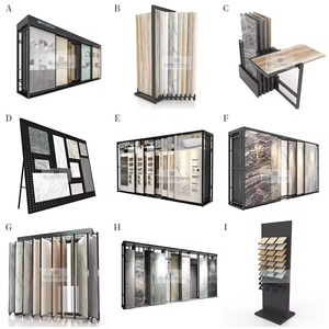 Venta directa de fábrica Horizontal Pull-Push Deslizante Metal Cerámica Piedra Mármol Cuarzo Muestra Estante - Product Image 3