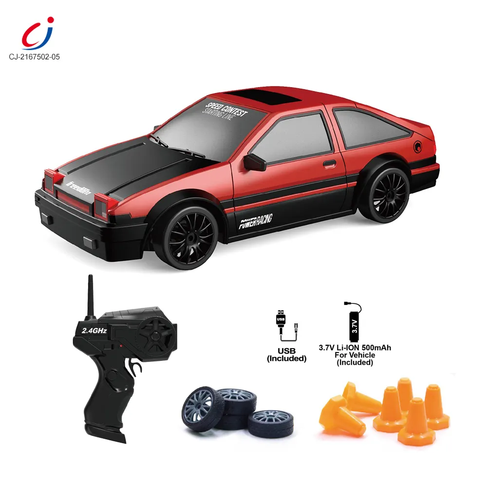 Chengji 15 km/h Sport Racing rc car drift Vehículo de alta velocidad neumáticos reemplazables 1:24 2,4G 4wd control remoto drift racing car