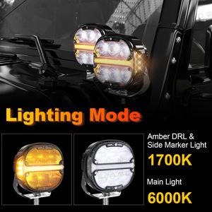 Barra Luminosa LED Universale Emark, Luce Bianca e Ambra per Guida Diurna, Fendinebbia per Auto, Fuoristrada, Camion, SUV, ATV, Moto - Product Image 2