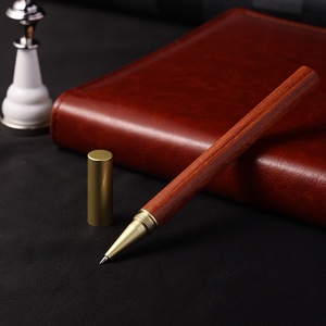 Stylo à bille en bois de santal de qualité supérieure, style rétro, créatif, cadeau d'affaires, logo gravé, encre noire 0,5 mm - Product Image 3