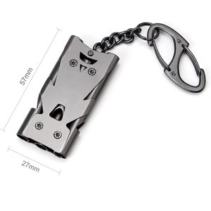Porte-clés en acier inoxydable à haut décibel de qualité supérieure Sifflet d'urgence Alarmes personnelles Sifflet de viol - Product Image 3