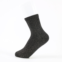Chaussettes Lurex Scintillantes Argentées pour Femmes, Fil Métallique Brillant Personnalisé en Gros