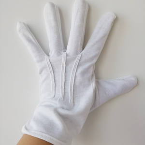 Guantes de algodón recubiertos de color blanco con puntos de agarre Guantes de seguridad de uso general Soldadura de construcción Trabajo de jardín Función protectora - Product Image 5