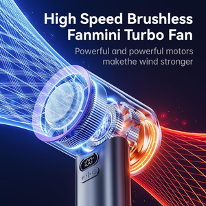 Hot Selling USB <b>Handheld</b> <b>Fan</b> Mini Portable LCD Display Rechargeable Factory Turbo <b>Fan</b> Office Student Small Electric Ventilador - Product Image 2