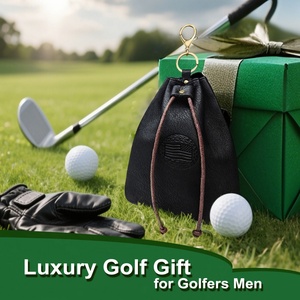 Sac de golf personnalisé Boshiho en cuir véritable, pochette de rangement pour objets de valeur en cuir - Product Image 4