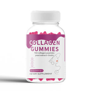 Fabrik Großhandel maßge schneiderte hochwertige Kollagen Gummies Biotin Vitamin C Nahrungs ergänzungs mittel unterstützen gesunde Haut Gummibärchen - Product Image 1