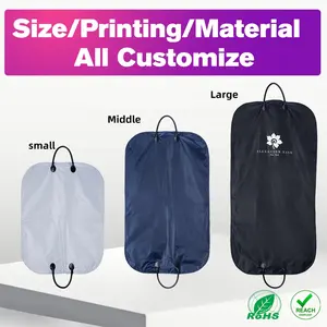 Genuine Suit Travel Wedding Dresses With Clear Front Garment Bags Custom Logo Printed