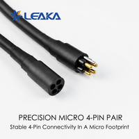 Connecteur sous-marin Micro à 4 broches compatible SubConn MCIL4F+MCIL4M Mâle & Femelle 10A 300V IP69K 7000m Acier inoxydable plaqué or