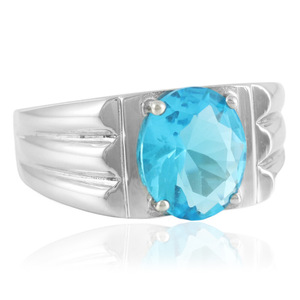 European American Style <b>Titanium</b> Steel <b>Ring</b> Green Gemstone Prong Setting Women's Fashion Jewelry 210174 - Product Image 3