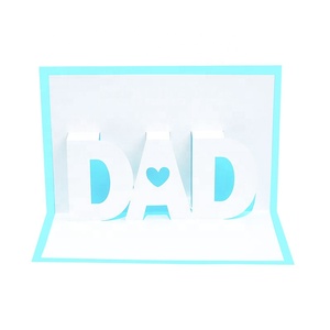 Carte de voeux imprimée en couleur 3D pour fête des pères, carte de bénédiction en papier, cadeau et carte de remerciement pour <span class=keywords><strong>papa</strong></span>. - Product Image 4