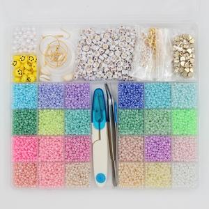 Boucles d'oreilles transfrontalières bijoux bricolage perles de verre perles colorées 3mm perles de verre costume avec outils - Product Image 3