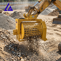 Godet vibrant compact LIGONG pour excavatrice de 1,5 à 9 tonnes, criblage de terre, certifié CE, garantie 18 mois, prix usine
