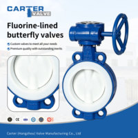 Válvula de Mariposa con Revestimiento de Fluoruro, Hierro Dúctil, Brida RF, Eléctrica, Exd IP65, Totalmente Revestida de PTFE, Resistente a Ácidos y Álcalis, PN16 DIN