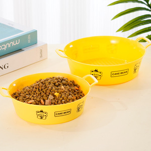 New <strong>Dog</strong> &amp; Cat Food/Water <strong>Bowl</strong> with Handle PP Material Cute Cartoon <strong>Round</strong> Design Various Sizes - Product Image 4