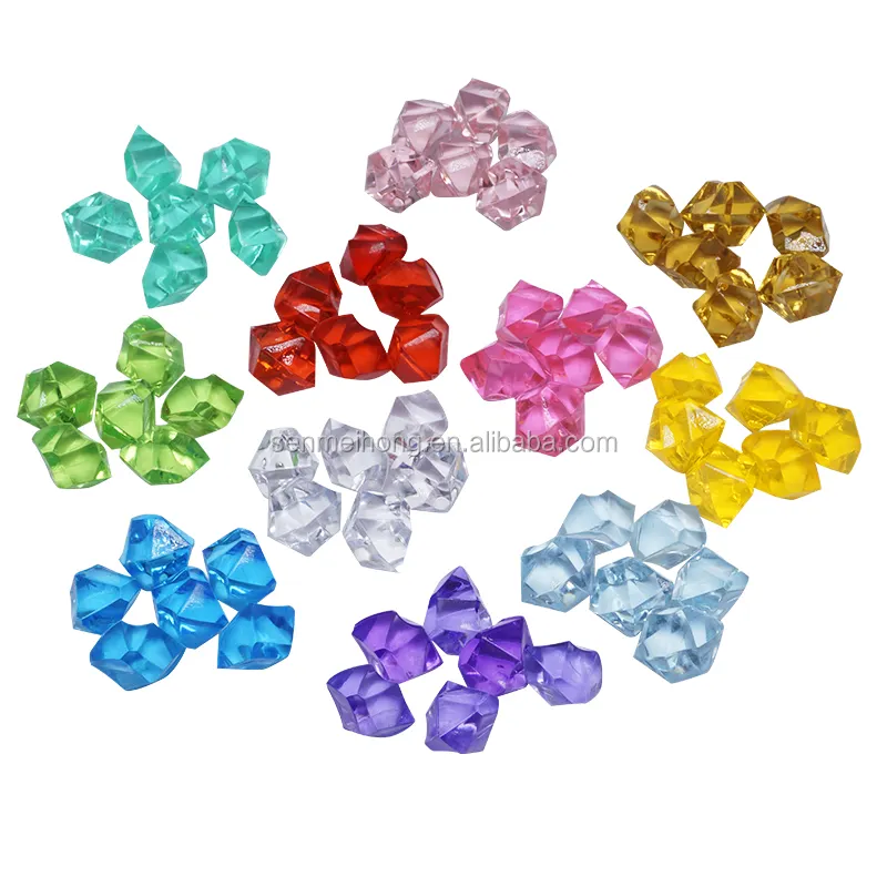 Wholesale Bulk Plastic Transparent Diamond Gems Jewels for Board Games