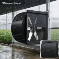 Ventilateur d'extraction en PRV résistant à la corrosion avec 6 pales en alliage et moteur BLDC pour bâtiments d'élevage