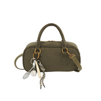 Sac Boston en daim mat pour femme, collection Automne-Hiver 2026, sac à main de luxe, sac fourre-tout tendance