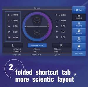 Fabrik preis LM-300 <span class=keywords><strong>Auto</strong></span> Lens meter <span class=keywords><strong>Auto</strong></span> Focimeter 7-Zoll-Touchscreen mit UV-PD-Druck Digital Lenso meter Objektiv Meter - Product Image 6