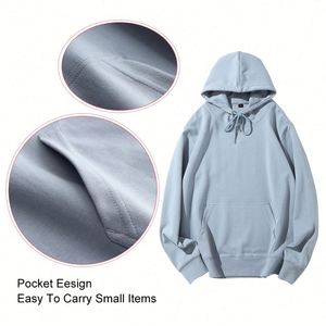 Sudaderas con Capucha Unisex de Diseño, Alta Calidad, 100% Algodón, Logotipo Personalizado Impreso, Forro Polar Liso, para Otoño, Talla OEM para EE. UU. - Product Image 6