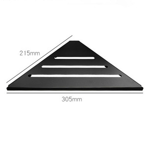 304 nero in acciaio inox Tri-angolo bagno di stoccaggio <span class=keywords><strong>doccia</strong></span> <span class=keywords><strong>shampoo</strong></span> <span class=keywords><strong>mensola</strong></span> ad angolo - Product Image 4