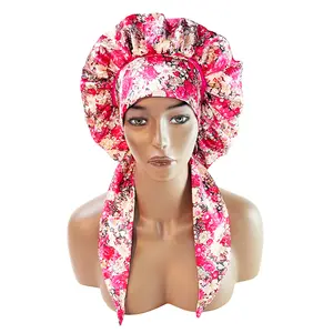 Wholesale Special Design Extra Large Sleep Cap African Women Bonnet With Tie For Ladies