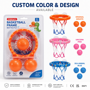 Juego de Baloncesto para <span class=keywords><strong>Bañera</strong></span> con 3 Pelotas y Fuerte Ventosa, Juguete Educativo para Bebés y Niños para Jugar en el Agua - Product Image 2