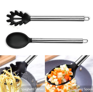 Alimentos grado silicona ecológico cocina herramientas 8 Pcs antiadherente utensilios de cocina conjunto - Product Image 2
