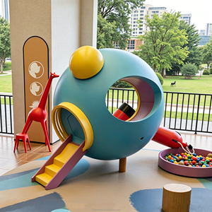 Tobogán Infantil con Forma de Panda de FRP CA005, Equipo de Juego sin Motor para Exteriores, Tobogán para Jardín de Niños, Comunidad y Residencias - Product Image 2