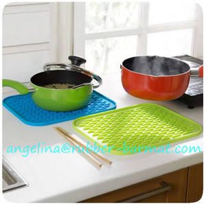 Custom 3D Embossed Logo Silicone Baby <b>Placemat</b> Anti-Spill, Waterproof Cute Square Design - Product Image 5