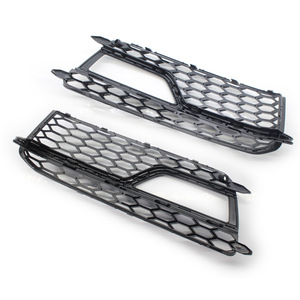 Audi Lower Grille Fog Light Bezel Honeycomb Perforated 8T0807681 <b>ABS</b> Plastic Bumper Fitment - Product Image 2
