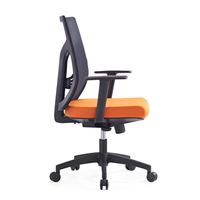 Vente directe d'usine, chaise ergonomique à dossier moyen en maille, chaise de bureau pour employés, chaise de travail pour ordinateur