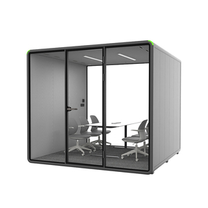 Cabine insonorisée pour bureau, <span class=keywords><strong>en</strong></span> verre privé, intérieure, verte, pour réunions de travail - Product Image 3