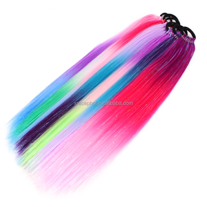 Cola de Caballo Jumbo de 26 ", coleta con purpurina y banda de goma, cola de caballo sintética para niños, fiesta de Cosplay - Product Image 1