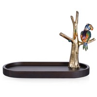 SANLOREN Porte-clés perroquet design artistique moderne de luxe, ornement décoratif pour la maison, avec peinture émaillée, pour la maison/le bureau/l'hôtel