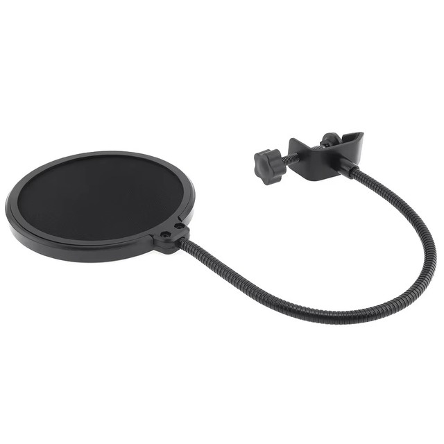 Double Layer Studio Microphone Pop Filter Flexible Wind Screen Sound Filter Mask Mic Shield for Speaking Recording Accessories