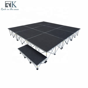 Escenario Portátil Plegable de Aluminio Tipo Araña para Eventos, Bodas, Conciertos, Podio Móvil Grande de 4x4 pies - Product Image 1
