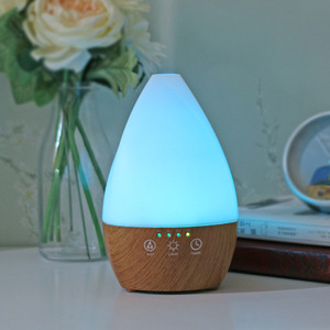 Wood Grain Aroma Diffuser 200ml Ultrasonic Humidifier With <b>Light</b> And <b>Timer</b> For Bedroom Home Use - Product Image 3