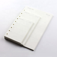 Vente en gros de classeur à spirale à feuilles mobiles A5 A6 A7 Grille de points Hebdomadaire/Mensuel Page intérieure Style imprimé Nouveau design Papier pour cahier